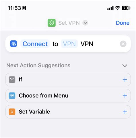 ios shortcuts enable vpn